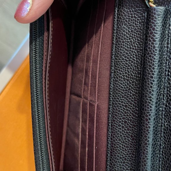 Chanel Wallet on Chain Gold Hardware Black Caviar Leather Cross Body Bag - Picture 3 of 17